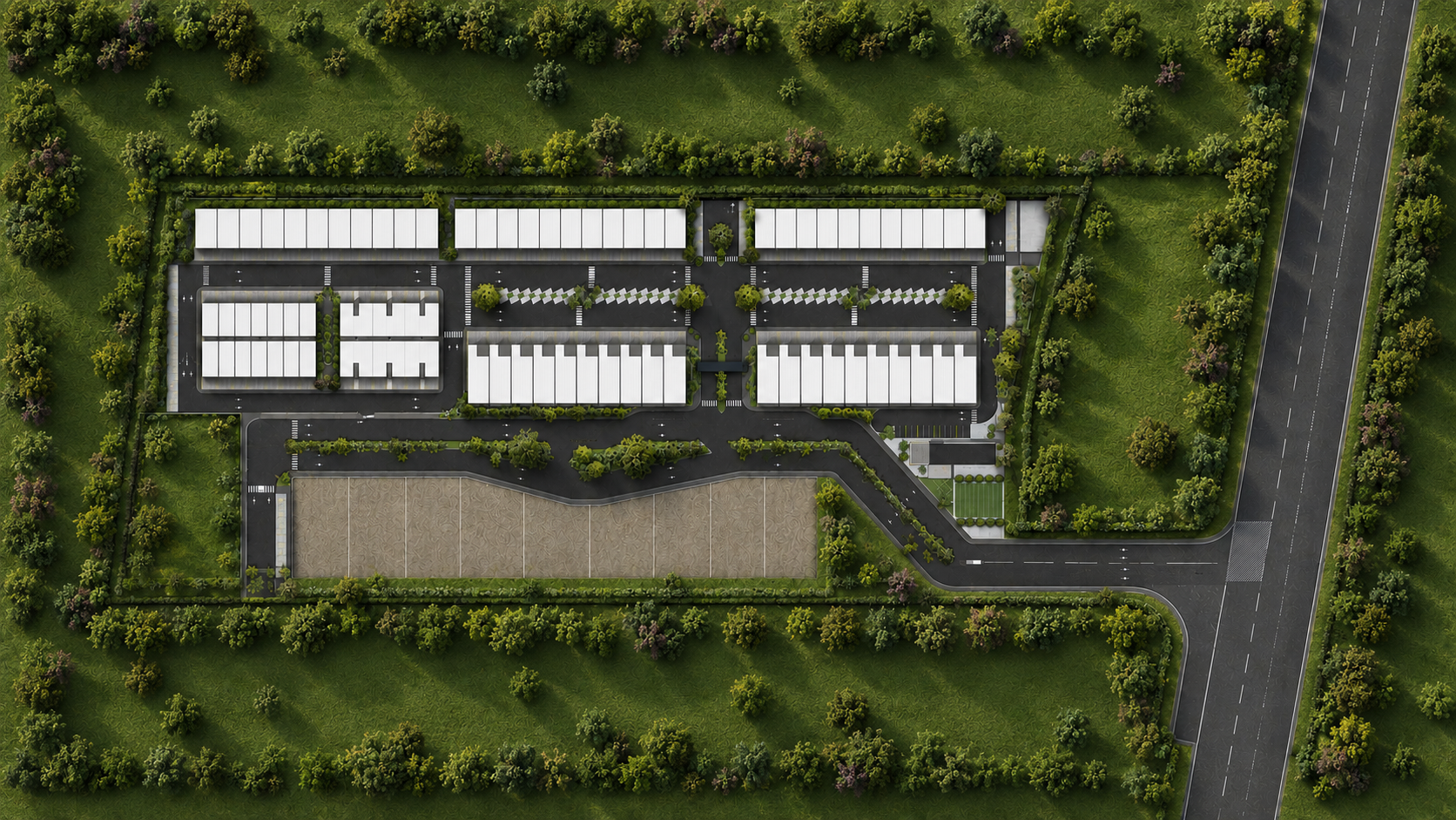 Plano arquitectónico master plan ELITTE Centro Empresarial