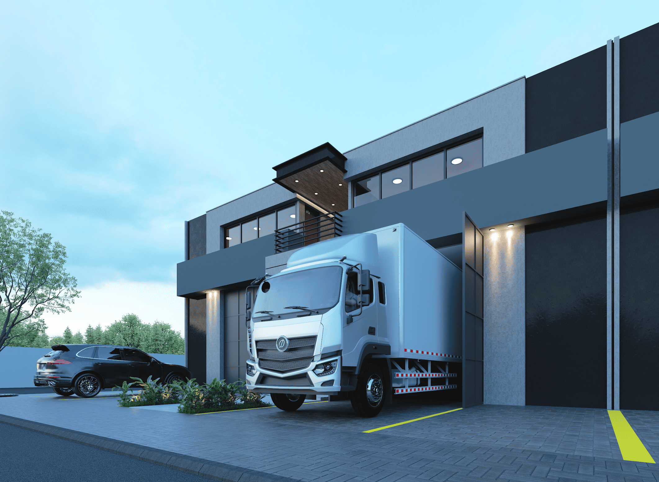 Modelo START — camión en zona de carga y descarga